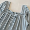 thumbnail image 5 of Nightgowns for Women Soft House Dress Long Sleeve Night Gowns Comfy Sleepwear Blue M, 5 of 7