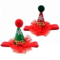thumbnail image 1 of EeaseMX 2 gorros navideños para mascotas, para cachorros, gatos y perros, gorros decorativos para disfraz navideño., 1 of 7