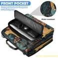 thumbnail image 6 of Zipper Binder with Shoulder Strap 2 inch 3 Ring Waterproof File Folder Organizer Bag 500 Sheet Cheetah and Jungle Leaves, 6 of 8