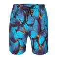 thumbnail image 3 of Logiee Blue Butterflies Print Mens Swim Trunks Quick Dry Board Shorts,Breathable Hawaii Beach Shorts Swimwear Bathing Suits-Medium, 3 of 6