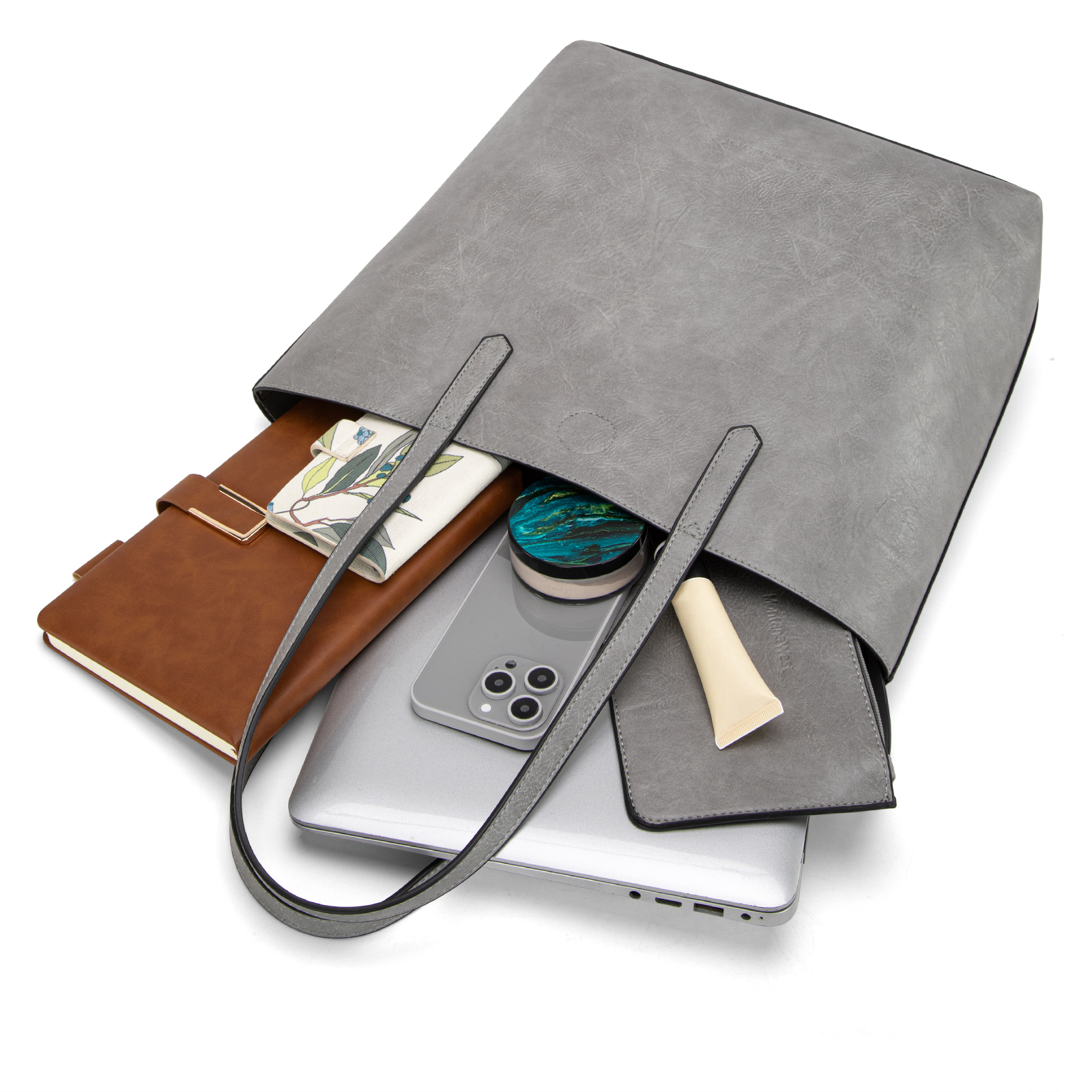 Montana West Tote Bag for Women Top Handle Purses and Handbags Soft Hobo, Light Grey