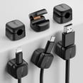 thumbnail image 1 of Yocice Organizador de cables giratorio de 6 piezas, negro, 1 of 7