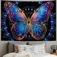 thumbnail image 2 of ONETECH Butterfly Tapestry for Bedroom Aesthetic Boho Tapestries Blue Butterflies and Stars Wall Hanging Tapestrys for Living Room Dorm Home Decor 40x30inch, 2 of 6