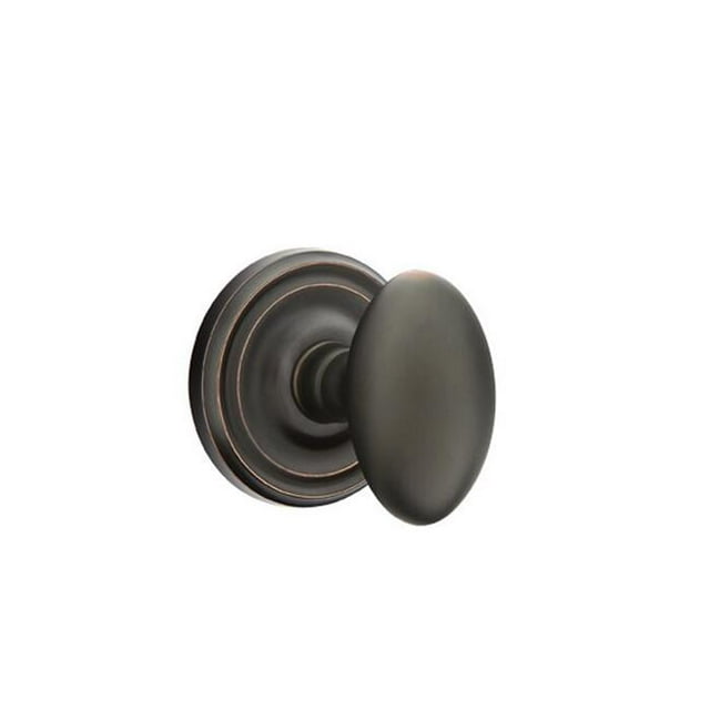 Bouton de Passage pour Œuf avec Rose Régulière, Bronze Huilé
