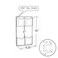 thumbnail image 2 of Four Pocket Tri-Fold Wall Rack. Clear Acrylic Wall Mount Brochure Holder for Tri-Fold Size Pamphlets, Overall Size: 9.25"W x 16"H, 2-Pack, 2 of 2