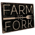 thumbnail image 1 of Farm to Fork 9"x12" Metal Sign, Wall Decor for Beach House or Coastal Home, 1 of 3