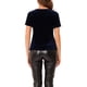 thumbnail image 3 of Camiseta casual de terciopelo para mujer Inspire Chic, de cuello en V, de manga corta, 3XL, azul oscuro, 3 of 6