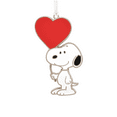 thumbnail image 3 of Hallmark Valentine Peanuts Snoopy with Heart Balloon Metal Ornament New w Card, 3 of 3