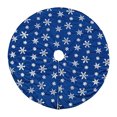 thumbnail image 2 of Falda con forma de árbol de Navidad, diseño de conejo, terciopelo mercerizado, azul, 2 of 5