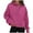 Hot Pink, variant on Womens Clothing Women's Solid Sweatshirt Women's Fashion Casual Zipper Long Sleeved Loose Solid Color Hoodie