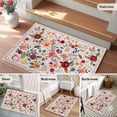 thumbnail image 5 of Pink Flowers Entryway Rug 2'x3'&nbsp; Non Slip Front Door Mats, Spring Farmhouse Floral Leaves Vintage Entrance Rugs Indoor Outdoor Carpet, Washable Floor Mats Small Area Rug for Bedroom Kitchen, 5 of 8