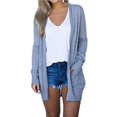thumbnail image 1 of Casual Cardigan Women Solid All-matched Plus Size Long Style Cardigan Coat With Pockets Autumn кардиган женский, 1 of 6