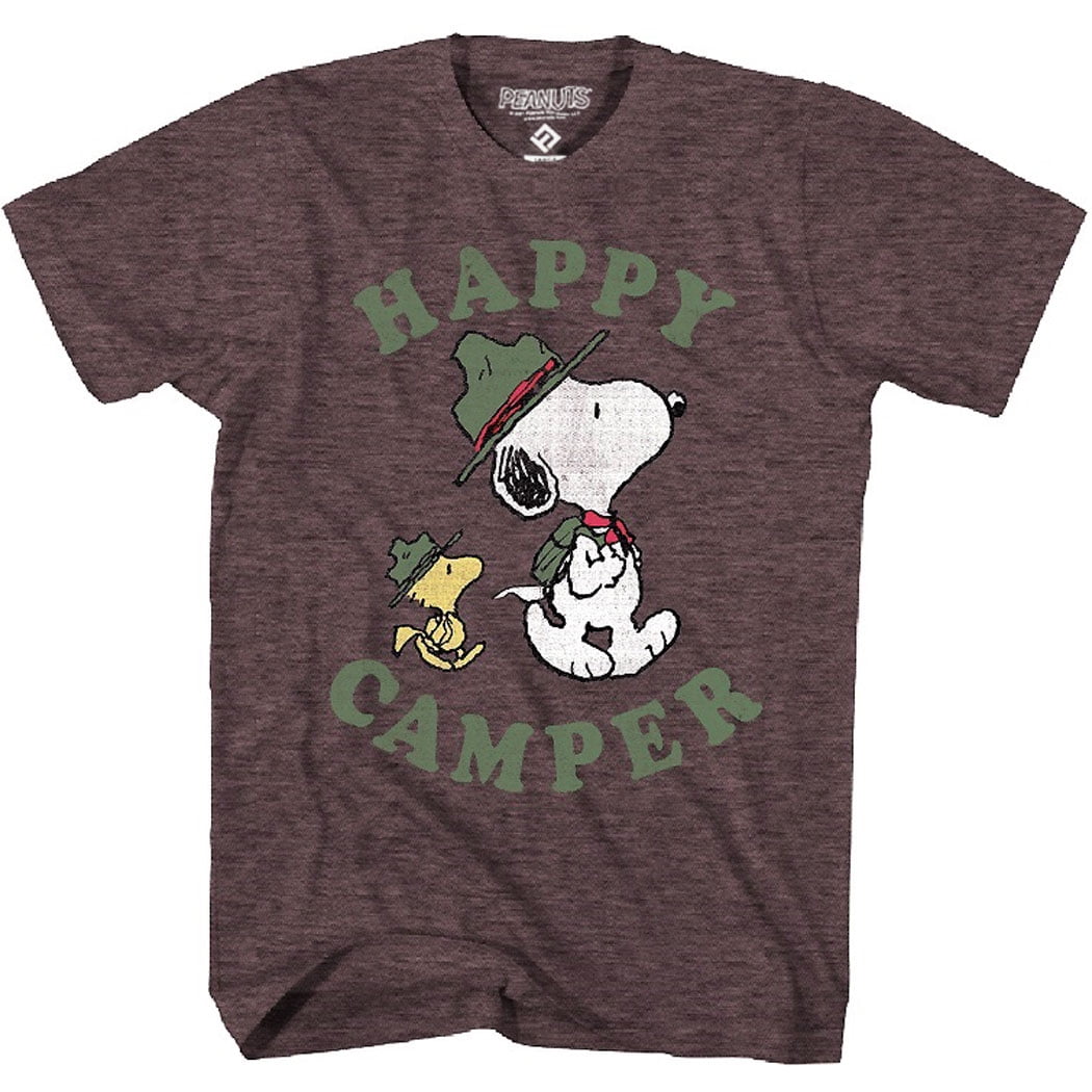 Peanuts Snoopy Happy Camper Vintage T-Shirt - Walmart.com