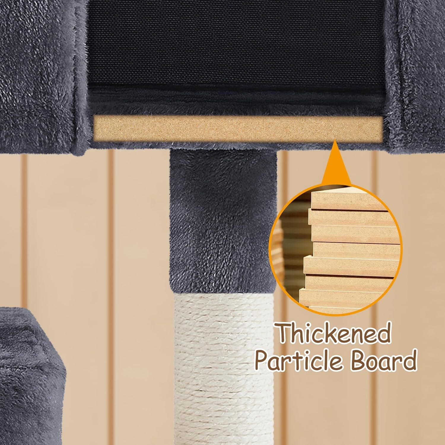 Librala  33.5in Cat Tree Tower for Indoor Cats w/2 Cozy Plush Condos, Oversized Perch & Sisal Scratching Posts, Stable Cat Stand House for Large Cats & Pets