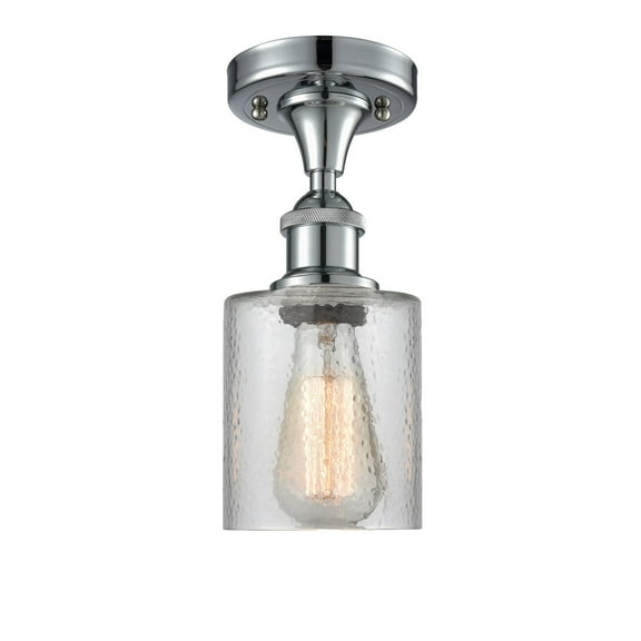 Innovations 1-LT LED Cobbleskill 5" Semi-Flush Mount - Polished Chrome - 516-1C-PC-G112-LED