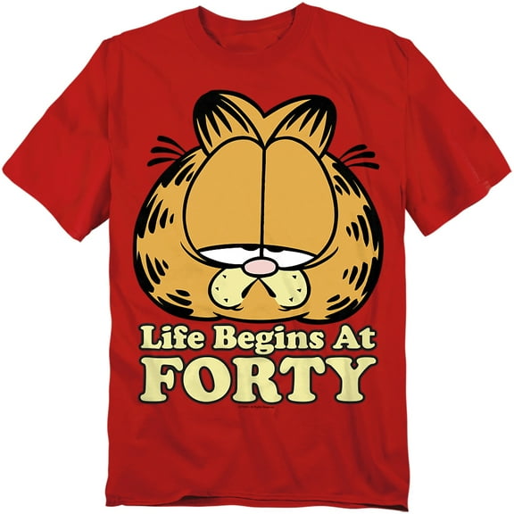 Garfield T-Shirt Life Begins At Forty Unisex Graphic Tee For Men & Women