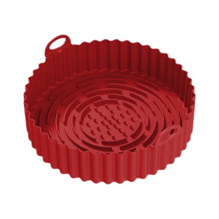 

Viugreum Silicone Air Fryer Liners | Reusable Air Fryer Silicone Baking Tray | Food Safe Air Fryer Silicone Basket with Handle Non-Stick Air Fryers Oven Accessories