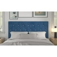 thumbnail image 3 of Home Design Concetta Twin Tufted Upholstered Adjustable Headboard, Blue, Velvet with Diamond Button Tufting, Modern Bedroom Furniture, 3 of 5