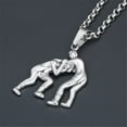 thumbnail image 2 of HIJONES Men's Stainless Steel Wrestling Match Pendant Sport Necklace Silver, 2 of 4