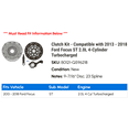 thumbnail image 2 of Clutch Kit - Compatible with 2013 - 2018 Ford Focus ST 2.0L 4-Cylinder Turbocharged 2014 2015 2016 2017, 2 of 2