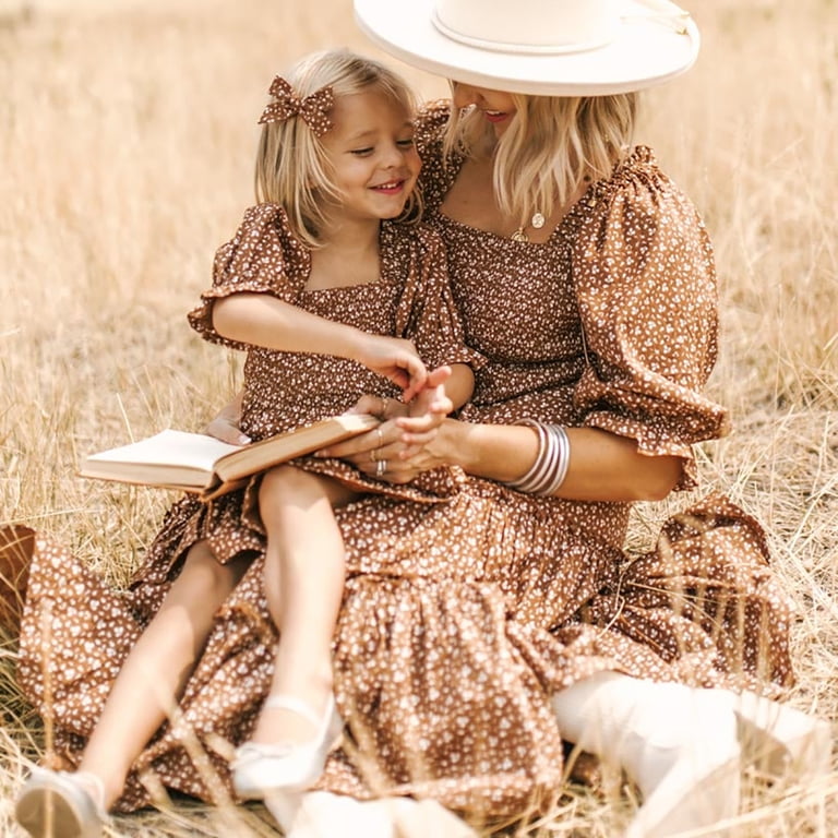 mommy and me summer dresses Ocean Breeze Smocked Midi Dress Blue / 5Y elegant look Light Blue Puff Sleeve Mini