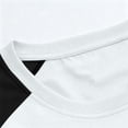 thumbnail image 6 of TKKCS Mens Raglan Half Sleeve T Shirt- Stretch Loose Fit Crew Neck Color Block Summer Casual Tees White Size 4XL, 6 of 8