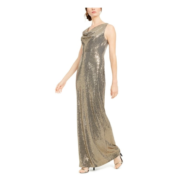 calvin klein gold gown