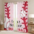 thumbnail image 2 of Erosebridal Teens Eat Sleep Baseball Curtains Pack of 2 (42x84 Each),Sport Gamer Curtains Blackout for Kids Boys Girls,Ultra Soft Home Decor, 2 of 6