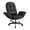 Black, variant on Hawsaiy Criss Cross Office Chair with Flip-Up Arms, Ergonomic Cross Legged Desk Chair, PU Leather Executive Computer Chair, 135° Reclining Plush Cushion, Pet-Friendly, Beige