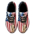 thumbnail image 2 of Patriotic German Shepherd ChriStan Cross American flag Shoes Sneakers Black Size 11.5, 2 of 7