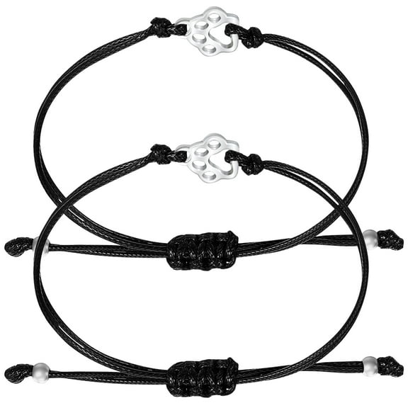 Hemoton Friendship Bracelet Adjustable Woven Rope Bracelet For Women Boys Men Woven Bracelet For Teen Girls Pet Passing Away Gifts