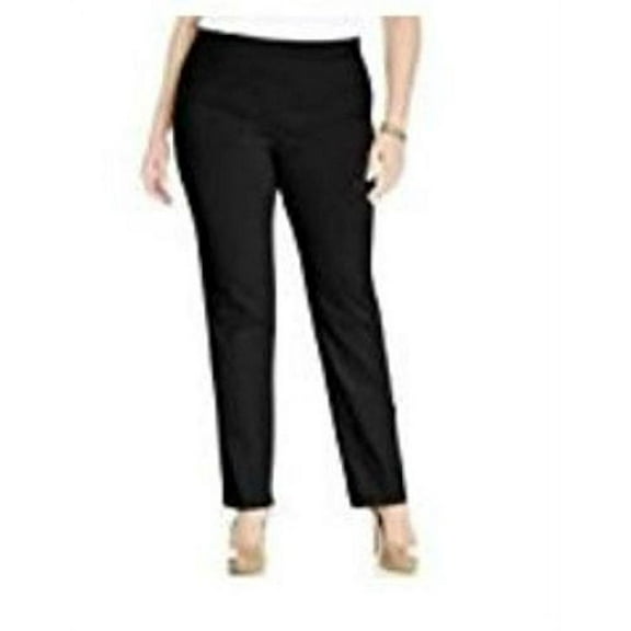 Mario Serrani Italy Women's Comfort Stretch Slim Fit Pants (6x30, Solid Black)