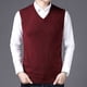 thumbnail image 4 of Chaleco de lana para hombre, jersey de cuello en V de mediana edad, chaleco de punto, chaleco de lana para personas de mediana edad y mayores, 4 of 5