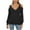 Black, variant on Annhoo V Neck Sweaters for Women Cold Shoulder Long Sleeve Cable Knitted Tops Fall Casual Going out Shirts