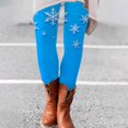 thumbnail image 2 of JJHGVB Snowflake Graphic Tights Pants Legging Tights Leggings for Women Fashion Printed Stretch Yoga Pants Casual Comfort High Waist Sports Legging Leggings for Women Z1 Blue 2XL, 2 of 6
