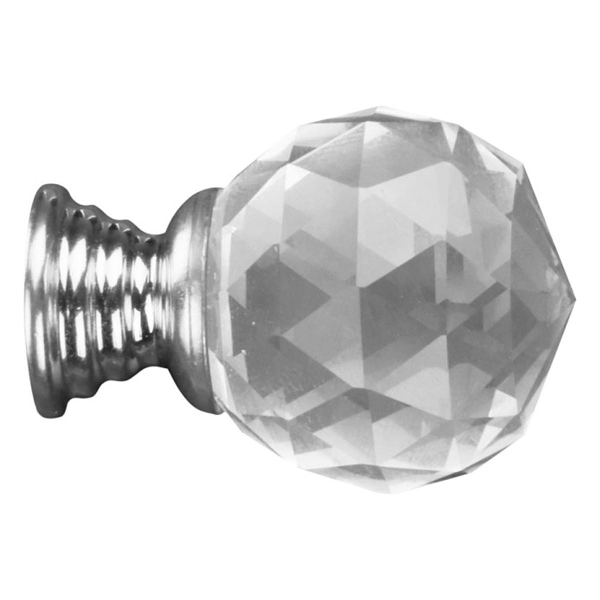 Clear Glass Kitchen Cabinet Knobs 25mm Round 10 pcs | Renovators Supply