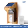 thumbnail image 3 of Matsuzay Timbre video inalámbrico con energía solar HD y cámara de timbre con intercomunicador de audio bidireccional Cadenas y protecciones para puertas de seguridad Timbre de la puerta, 3 of 5