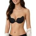 thumbnail image 4 of INSPIRE CHIC Women's Reusable Strapless Push-up Invisible Breathable Sticky Adhesive Bras for Backless Dress S Black, 4 of 4