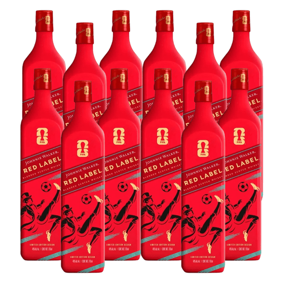 PACK DE 12 WHISKY JOHNNIE WALKER RED LABEL ED. MUNDIAL 700ML