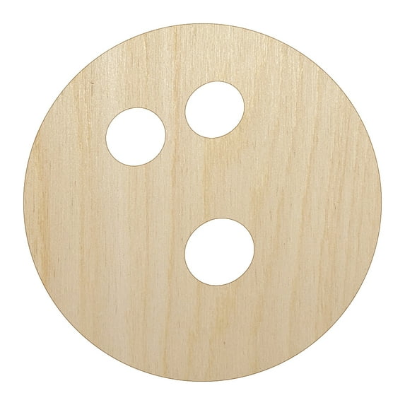 Bowling Ball Wood Shape Unfinished Piece Cutout Craft DIY Projects - 6.25 Inch Size - 1/4 Inch Thick