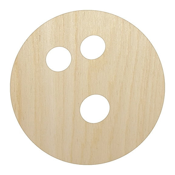 Bowling Ball Wood Shape Unfinished Piece Cutout Craft DIY Projects - 4.70 Inch Size - 1/8 Inch Thick