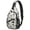 Christmas Holly Candy Cane Pattern, variant on Christmas Knit Reindeer Gift Pattern Sling Backpack, Unisex Hiking Chest Pack with Side Mesh Pockets, Adjustable Ambidextrous Strap Gift Ideas for Hiking Cycling Walking