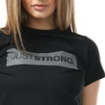 thumbnail image 5 of Women's Just Strong Box Graphic T-Shirt in Black, 5 of 5