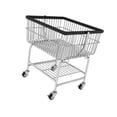thumbnail image 2 of Rolling Wire Laundry Cart Cabisco Varedor versátil Versátil estante de almacenamiento de estantería seca para el dormitorio del hotel del dormitorio Negro, 2 of 8