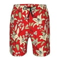 thumbnail image 4 of Naloa Lilies Flowers Men's Beach Shorts, Surfing shorts, Swim trunks, Quick Dry Swim Trunks for Surfing Beach Fun - Medium, 4 of 9