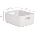 thumbnail image 2 of Superio 15L Medium White Ribbed Storage Bin with Lid, Plastic (2 Pack), 2 of 9