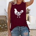 thumbnail image 2 of Pompotops Débardeur Poussin pour Femmes, T-Shirt Décontracté de Ferme, 2 of 5