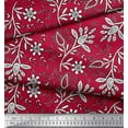 thumbnail image 2 of Soimoi Cotton Poplin Fabric Leaves & Floral Block Print Fabric by The Yard 56 Inch Wide, 2 of 3