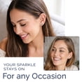 thumbnail image 4 of MomentWish 2 Carat Moissanite Stud Earrings for Women Christmas Mother's Day Birthday Gift for Mom Wife, 4 of 9