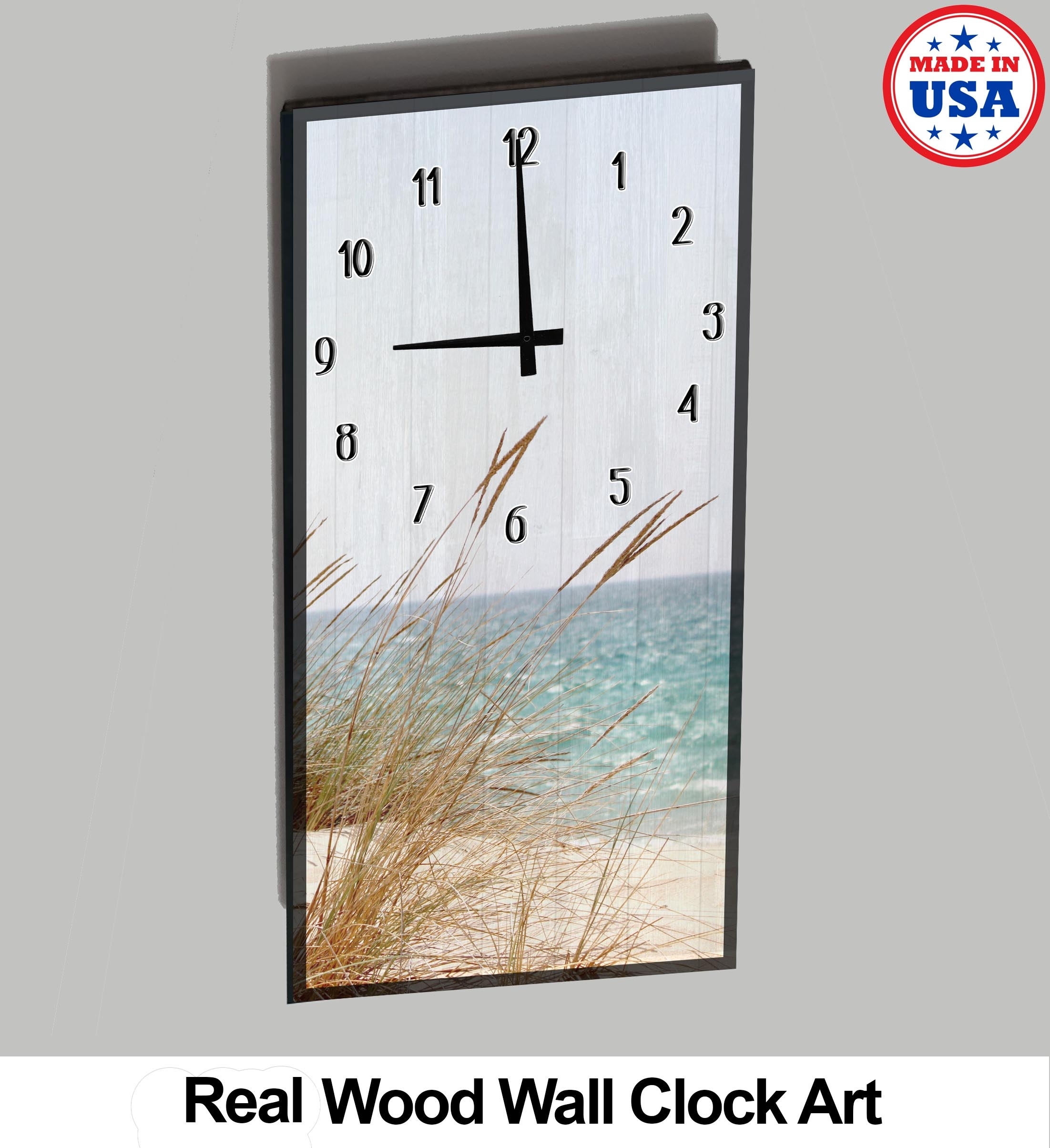 Beach Wall Clock Ocean Beach View Nature Wildlife Focus Wall Clock Art
